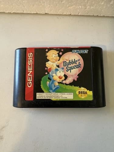 Bubble and Squeak (Sega Genesis, 1994) Rare Authentic Tested