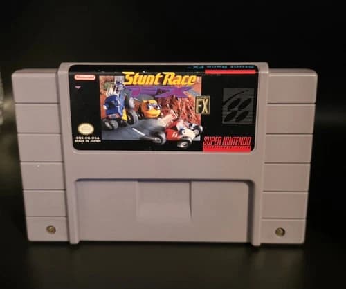 Stunt Race FX Super Nintendo SNES Game Cartridge Authentic Tested & Working