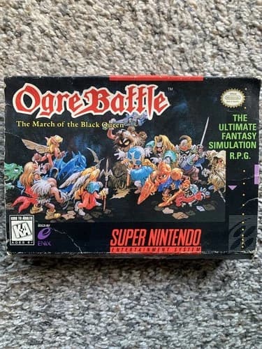 Ogre Battle: The March of the Black Queen SNES CIB - Box Game Manual 2 Posters