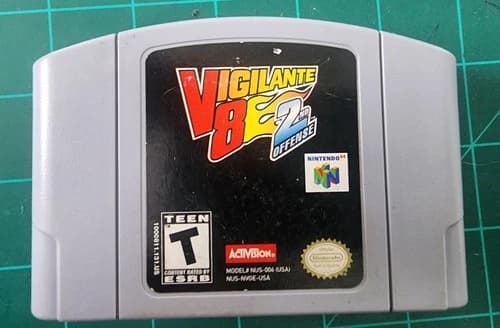 Vigilante 8 2nd Offense Nintendo N64 Authentic Game Cartridge, Tested Working