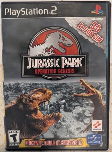 Jurassic Park Operation Genesis PS2 Complete Konami PlayStation 2