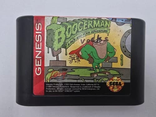 Boogerman: A Pick and Flick Adventure (Sega Genesis, 1994) Game Cartridge Only