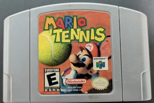 Authentic Mario Tennis Nintendo 64 N64 Multiplayer Game Cartridge