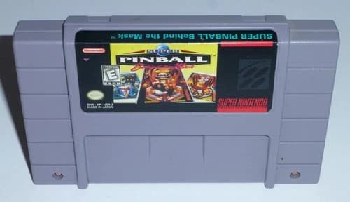 Super Pinball Behind the Mask (Super Nintendo SNES) Cleaned Tested
