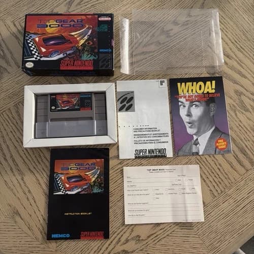 🔥 Top Gear 3000 (Super Nintendo, SNES) – COMPLETE IN BOX – GREAT CONDITION! 🔥