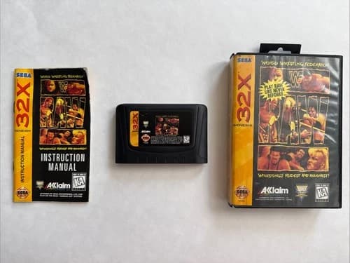 WWF Raw (SEGA Genesis 32X) Authentic CIB Complete in Box