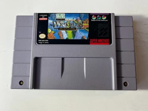 True Golf Classics Wicked 18 Super Nintendo SNES Authentic Tested CARTRIDGE ONLY