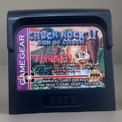 Chuck Rock 2 Son of Chuck Sega Game Gear 1994 Video Game Cartridge Only WORKS!