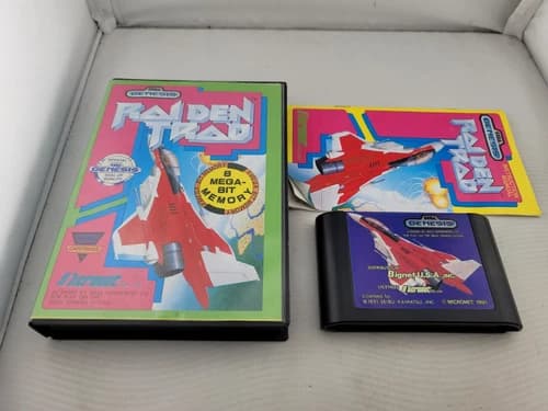 Raiden Trad Sega Genesis Complete In Box CIB Great Shape