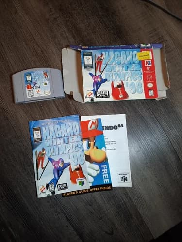 Nintendo 64 N64 Nagano Winter Olympics 98 with Box and Manual tested