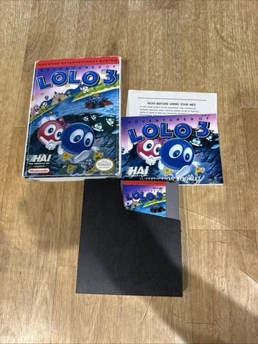 Adventures of Lolo 3 Nintendo (NES) Game Complete in Box (CIB) Authentic Tested