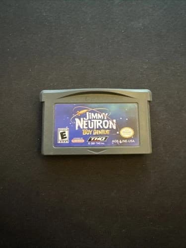 Jimmy Neutron Boy Genius Nintendo Gameboy Advance 2001 Cartridge Works