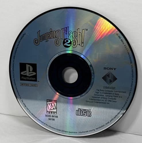Jumping Flash 2 (PS1 Sony PlayStation 1, 1996) Rare Disc ONLY