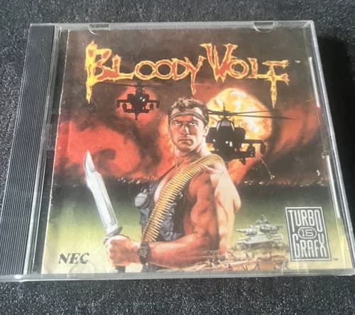 Bloody Wolf (Turbo Grafx 16 tg16) Complete in Case Turbografx