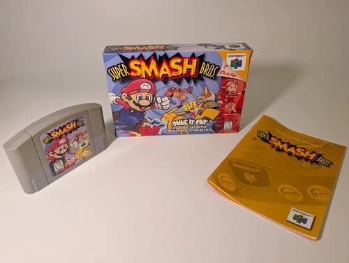Super Smash Bros. - Nintendo 64 N64 - CIB - Authentic, Tested, Working
