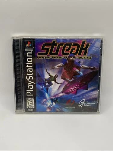 Streak: Hoverboard Racing Sony PlayStation 1, 1998, Complete In Box Working