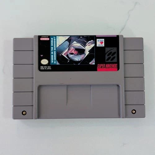 Where in the World is Carmen Sandiego (Super Nintendo, SNES, 1993) Authentic