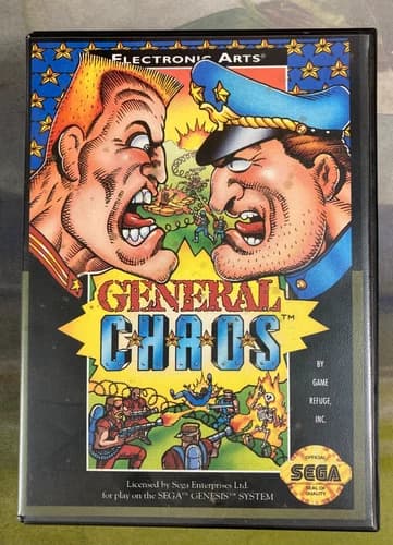 General Chaos Sega Genesis Complete in Box CIB Authentic -Tested