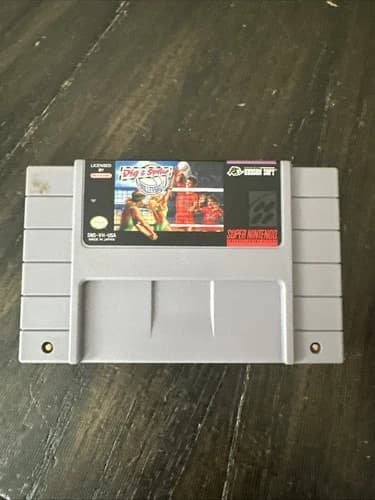 Super Nintendo SNES Game Only Dig & Spike Volleyball