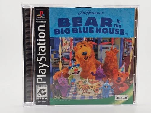 Sony Playstation 1 PS1 Bear In The Big Blue House CIB Cleaned & Tested