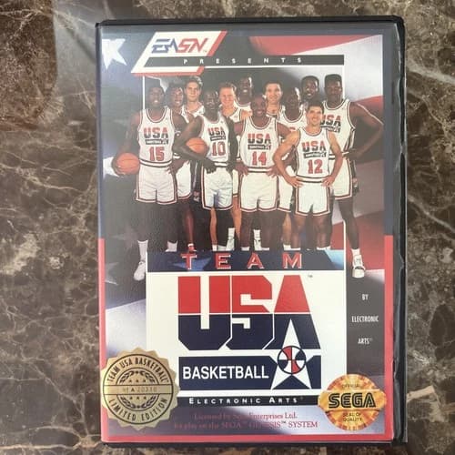 Team USA Basketball (Sega Genesis, 1992) With Manual CIB