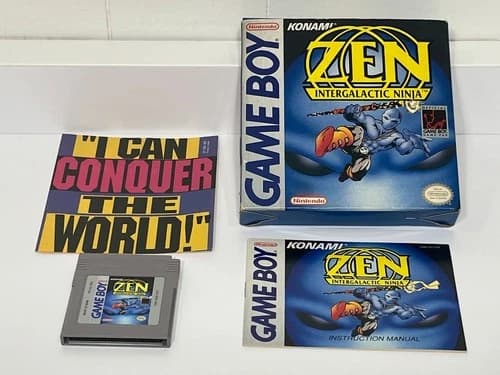 Zen Intergalactic Ninja Nintendo Gameboy Complete Box Game Manual Tested 1992