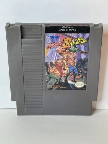 Ikari Warriors III The Rescue (Nintendo NES 1991) Authentic Cart Cleaned Tested