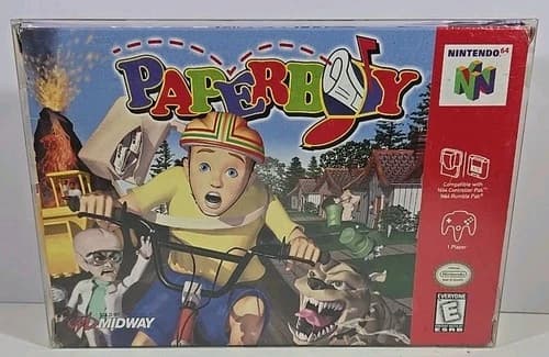 Paperboy (Nintendo 64, 1999) CIB N64 Complete box manual Registration Tested