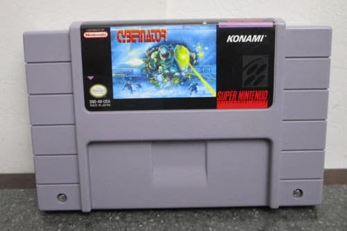 SNES CYBERNATOR SUPER NINTENDO CARTRIDGE ONLY IN WORKING CONDITION