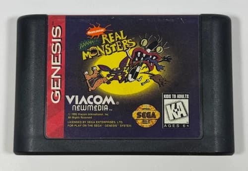 Nickelodeon Aaahh Real Monsters (Sega Genesis) Cartridge Only - Tested & Works