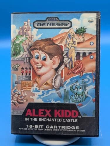 SEGA GENESIS ALEX KIDD IN THE ENCHANTED CASTLE - COMPLETE (TESTED & WORKING)