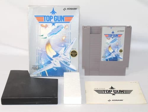 Top Gun NES Nintendo Complete CIB! Good Condition! Circle Seal! Nice!