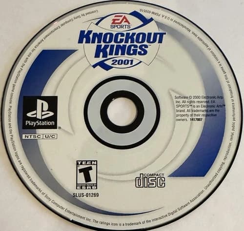 Knockout Kings 2001 (Sony PlayStation 1, PS1) DISC ONLY | NO TRACKING | M1619