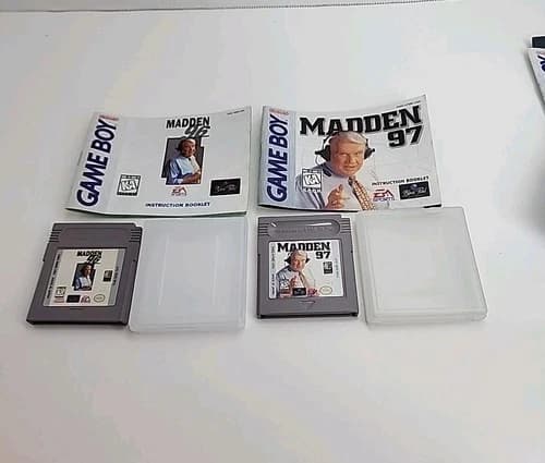 Madden 96 & 97 Nintendo Game Boy Cartridge Video Game - Cleaned & Tested