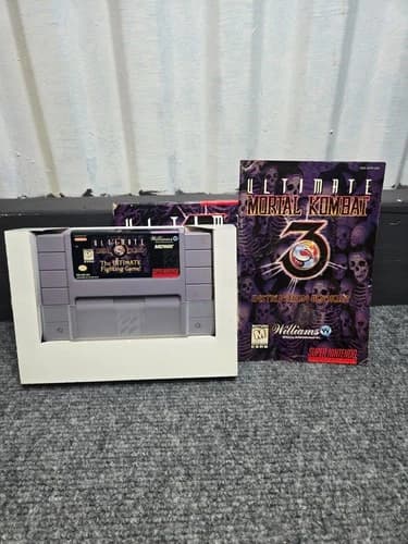 Ultimate Mortal Kombat 3 SNES Complete CIB Box Manual Tray Authentic Tested