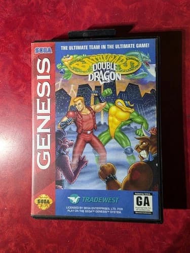 Tradewest Battletoads Double Dragon Sega Genesis Action 1993 NTSC Manual CIB