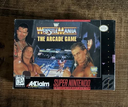 Acclaim WWF WrestleMania: The Arcade Game Super Nintendo SNES CIB w/ Manual
