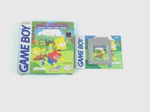 Bart Simpson's Escape From Camp Deadly Nintendo GameBoy w/ Manual, Box, Case