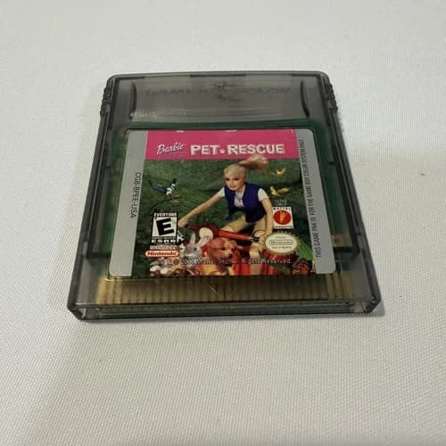 Barbie Pet Rescue Nintendo Game Boy Color Kids Adventure Video Game Cartridge