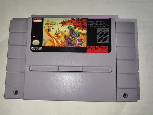 Ys III: Wanderers From Ys Super Nintendo SNES Authentic Tested Saves