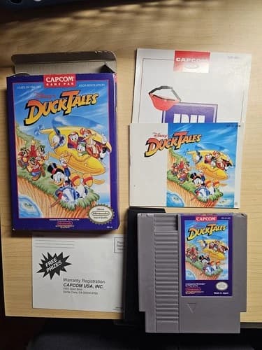 Rare Disney's Duck Tales Nintendo NES CIB box without discount strip