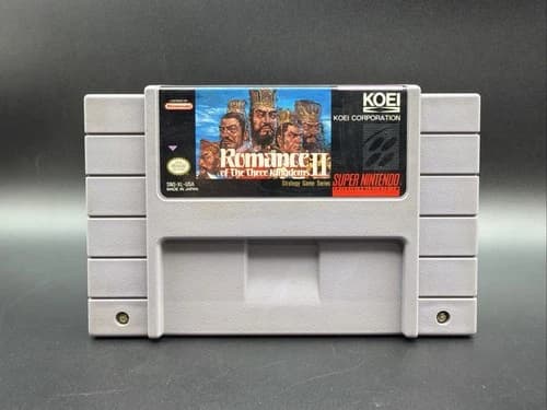 Romance of the Three 3 Kingdoms II 2 (Super Nintendo, 1992) SNES Tested