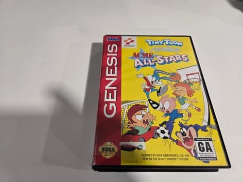 Tiny Toon Adventures: Acme All-Stars (Sega Genesis, 1994) Complete, Bad Manual