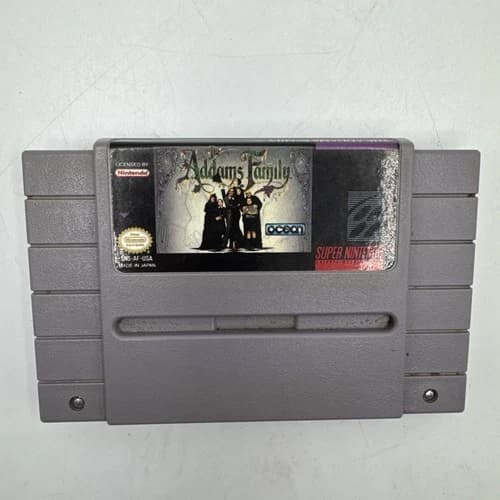 The Addams Family (Super Nintendo SNES, 1992) TESTED & WORKS