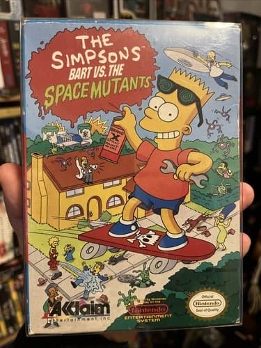 The Simpsons Bart vs the Space Mutants Nintendo Nes Complete Authentic VG Shape