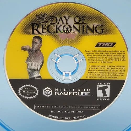WWE: Day of Reckoning (Nintendo GameCube, 2004) - Disc Only - Resurfaced