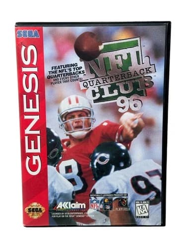 NFL Quarterback Club 96 (Sega Genesis, 1995) Complete and Tested