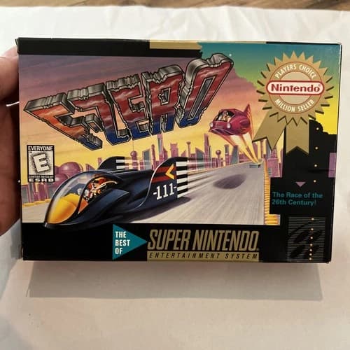 F-Zero for Super Nintendo SNES 1991 Complete CIB Tested Authentic Working Great