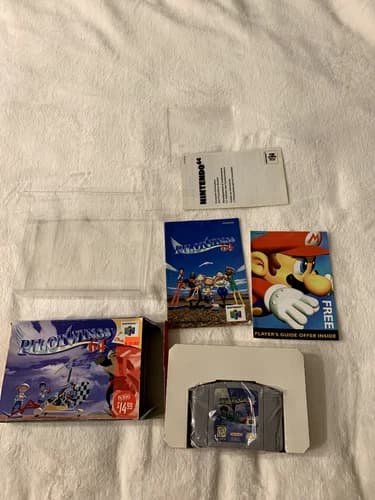 Pilotwings 64 (Nintendo 64 N64) CIB Blockbuster version w/ plastic box protector