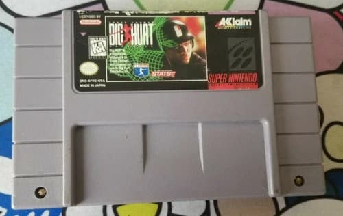 SNES Frank Thomas Big Hurt Baseball - Game Cart -*WORKING PHOTOS*- -*TEAM CLEAN*